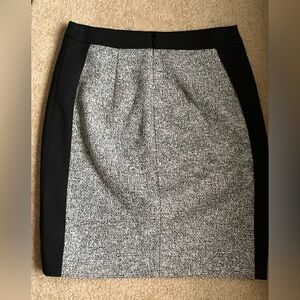 Two-Tone Black and Gray Pencil Skirt